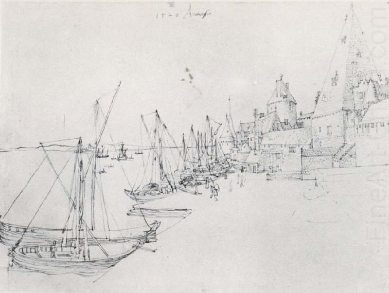 Albrecht Durer The Harbor at Antwerp oil painting picture